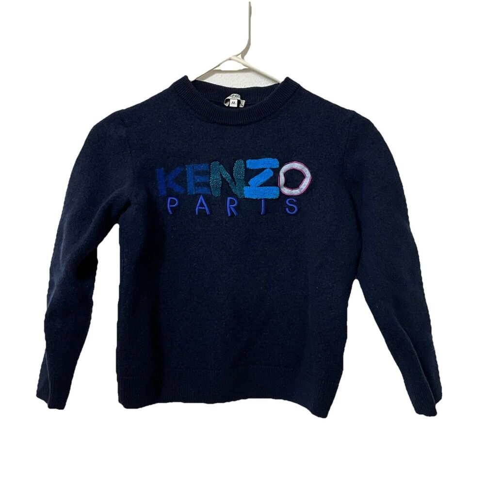 Kenzo Paris Kids Girls Blue Wool Sweater Medium